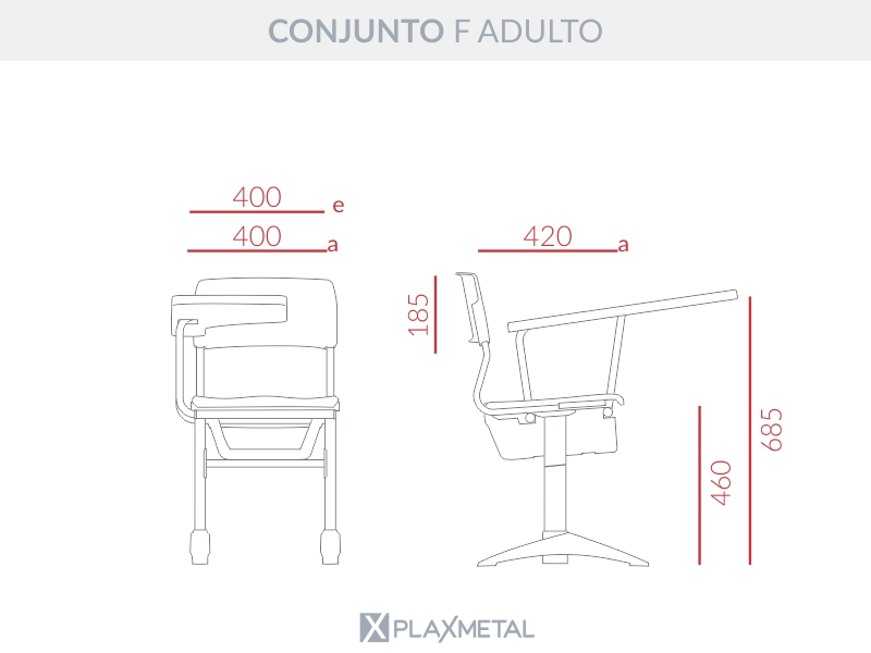 Prancheta Lateral Conjunto F Adulto