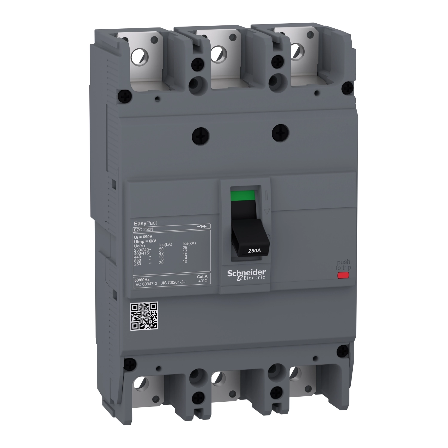 Disjuntor Tripolar Caixa Moldada Fixo 200A EZC250N3200 Schneider Eletric