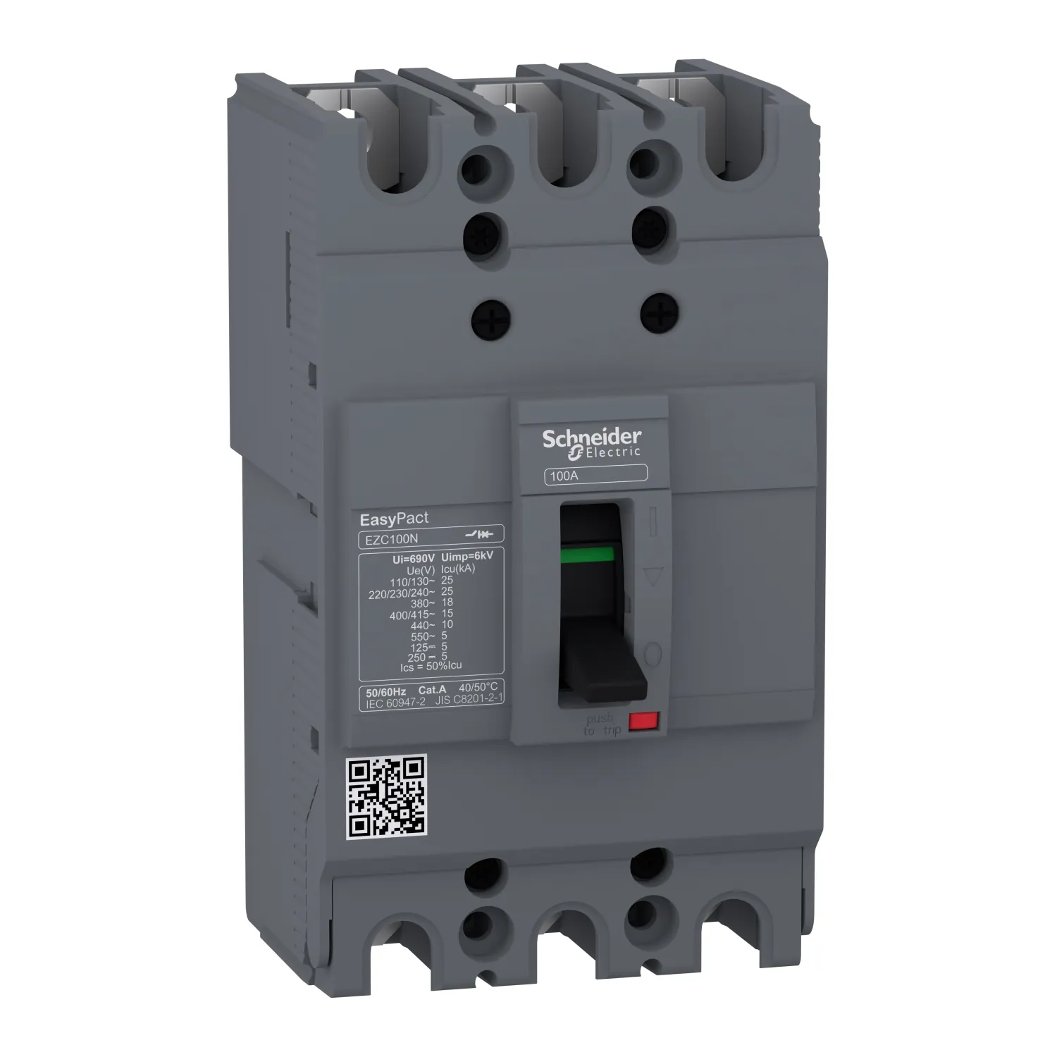 Disjuntor Tripolar Caixa Moldada Fixo 25A EZC100N3025 Schneider Eletric 