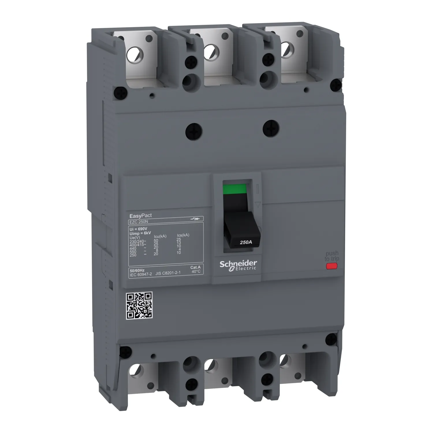 Disjuntor Tripolar Caixa Moldada Fixo 125A EZC250N3125 Schneider Eletric
