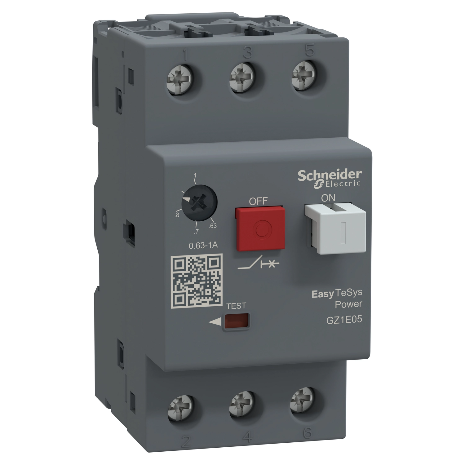 Disjuntor Motor Tripolar 0,63-1A GZ1E05 Schneider Eletric