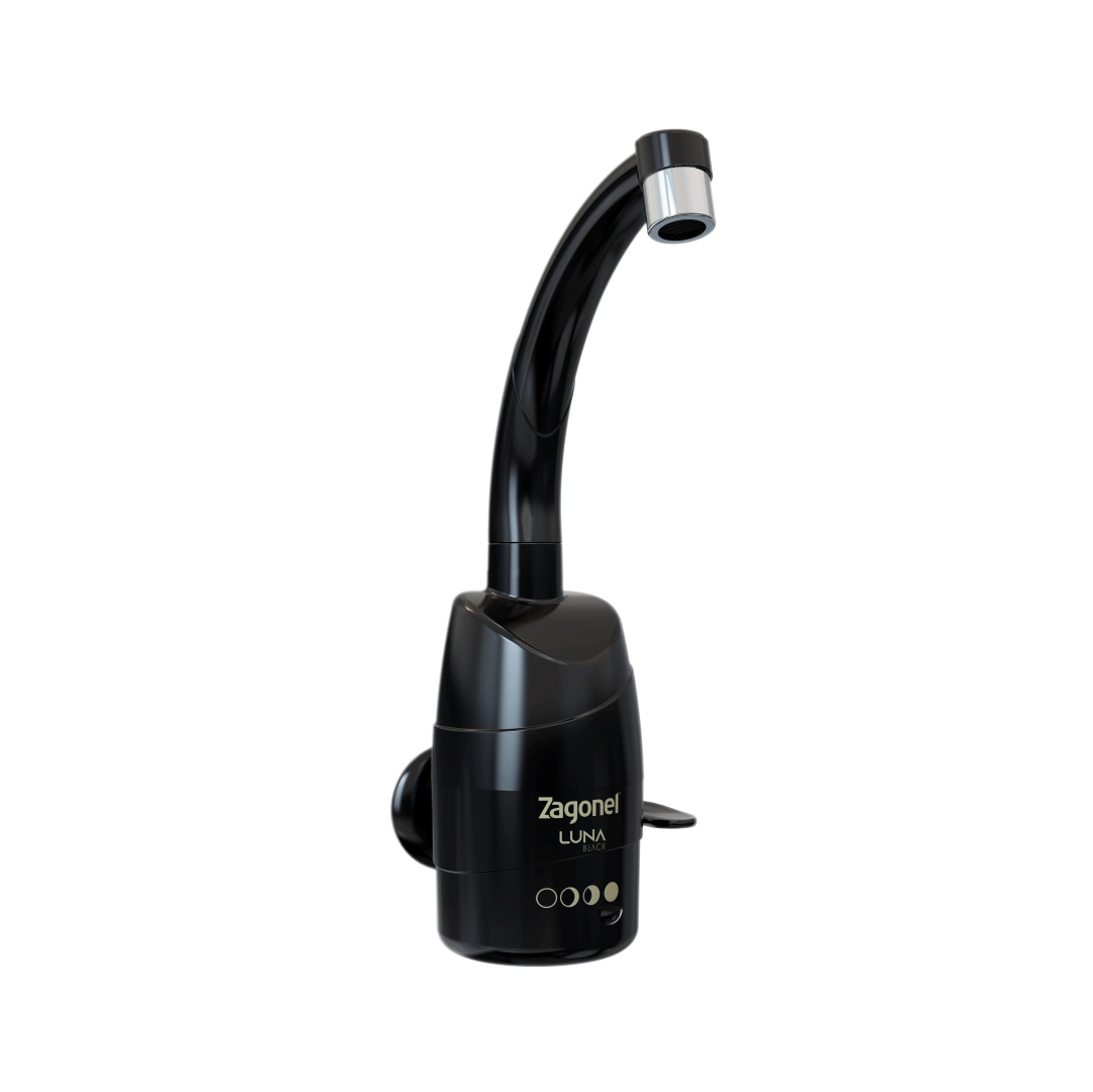 Torneira Elétrica Luna 4 temperaturas 5500W 220V Preta Zagonel 