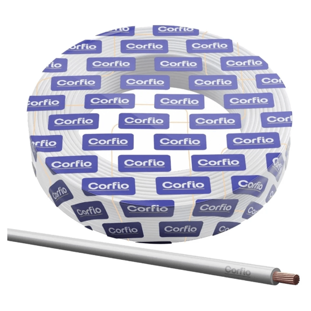 Cabo Flexível de Cobre 6.00MM Branco 750V - 100MT