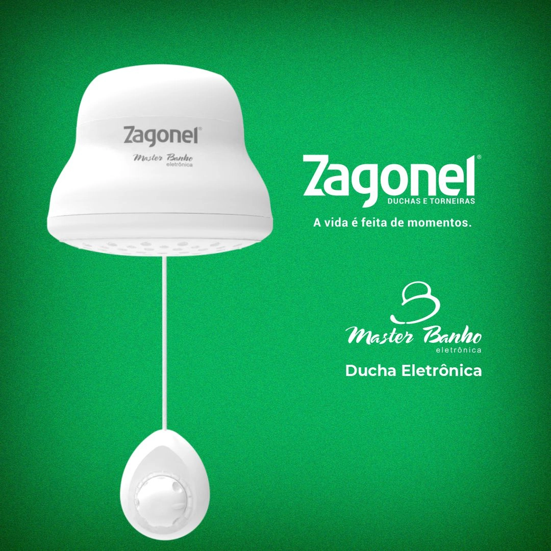 Ducha Eletrônica Master Banho 7500W 220V Branco Zagonel