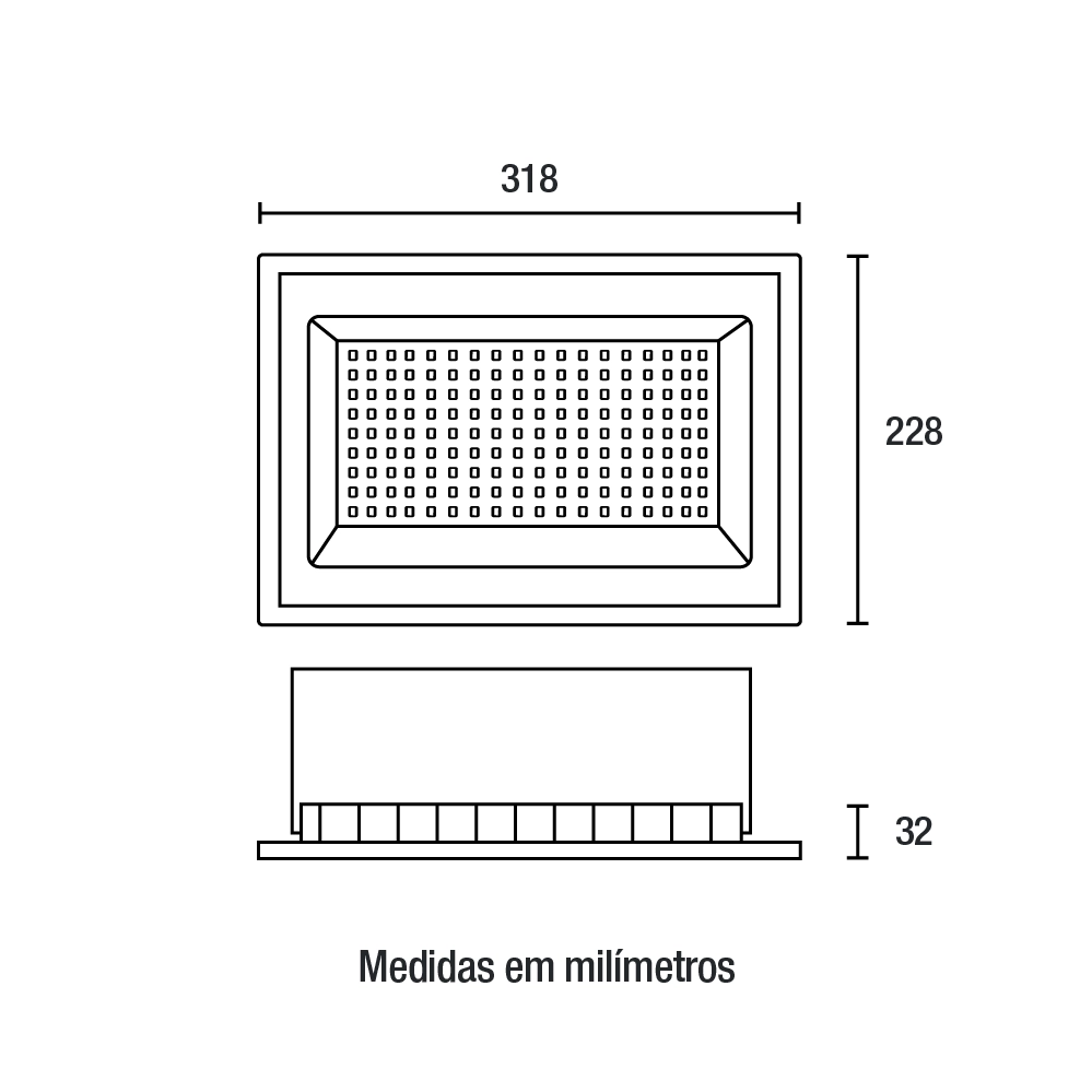 Refletor de LED 200W 6500K IP66 Bivolt Blumenau
