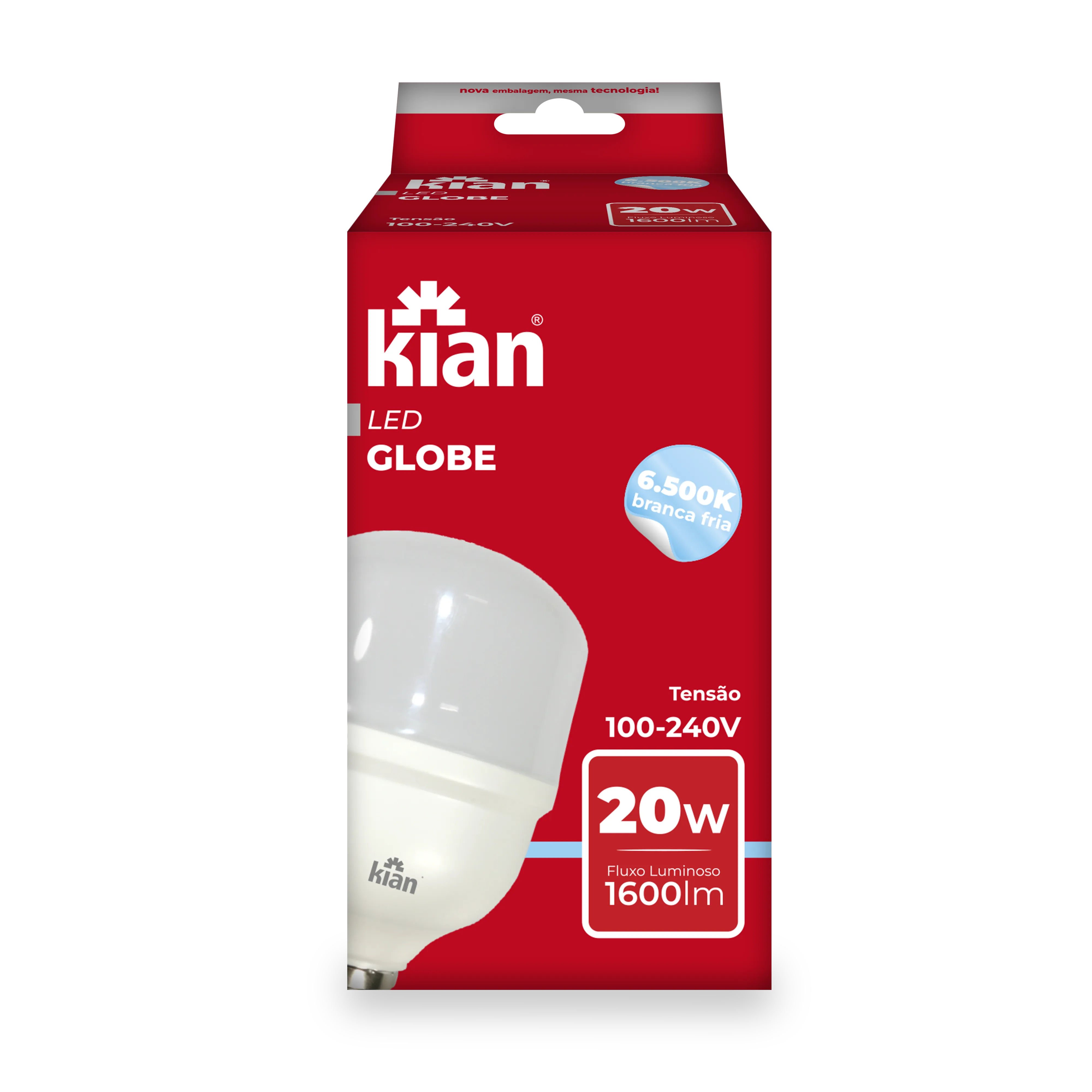 Lâmpada de Led Alta Potência 20W 6500K Kian