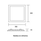 Painel de Led Embutir Quadrado 32W 4000K Kian 