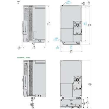 Inversor de Frequencia Trifásico 15CV 27.7A 380V ATV320D11N4C Schneider 