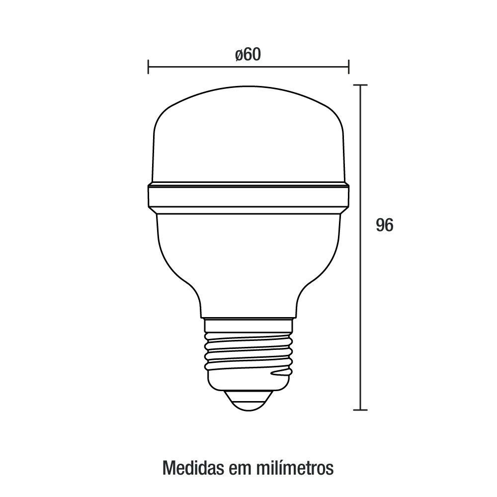 Lâmpada LED Alta Potencia 20W 3000K Kian 