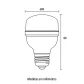 Lâmpada LED Alta Potencia 20W 3000K Kian 