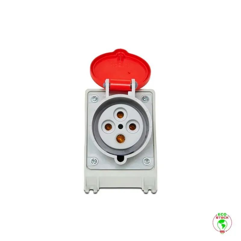 Tomada Sobrepor 3P+T 32A 380V N4206W Steck 