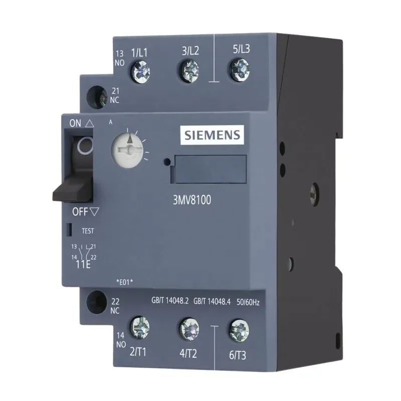 Disjuntor Motor Tripolar 4-6A 1N+1NF 3MV81001MK00 Siemens 