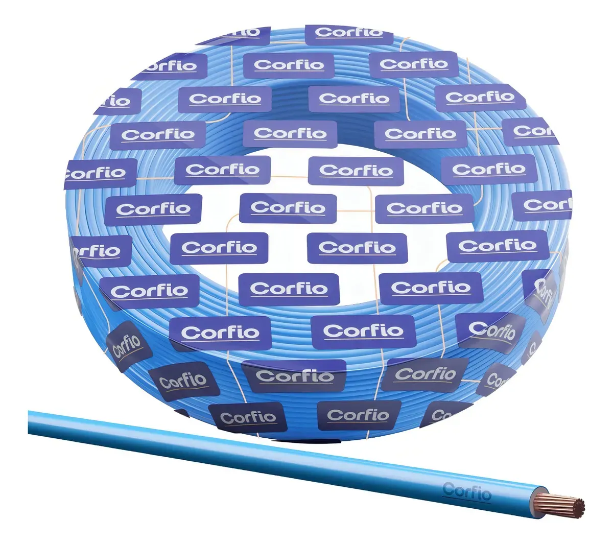 Cabo Flexivel de Cobre 0.50MM 750V Azul - 100MT