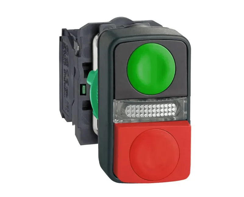 Botão Duplo Comando 1NA+1NF 22MM XB5AW73731B5 Schneider 