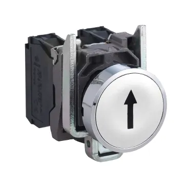 Botão Metalico Retorno por Mola Branco 22MM XB4BA3341 Schneider