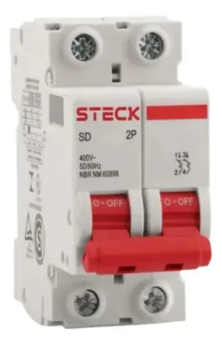 Disjuntor Bifásico 25A SDD62C25 Steck