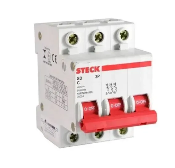 Disjuntor Trifásico 50A SDD63C50 Steck