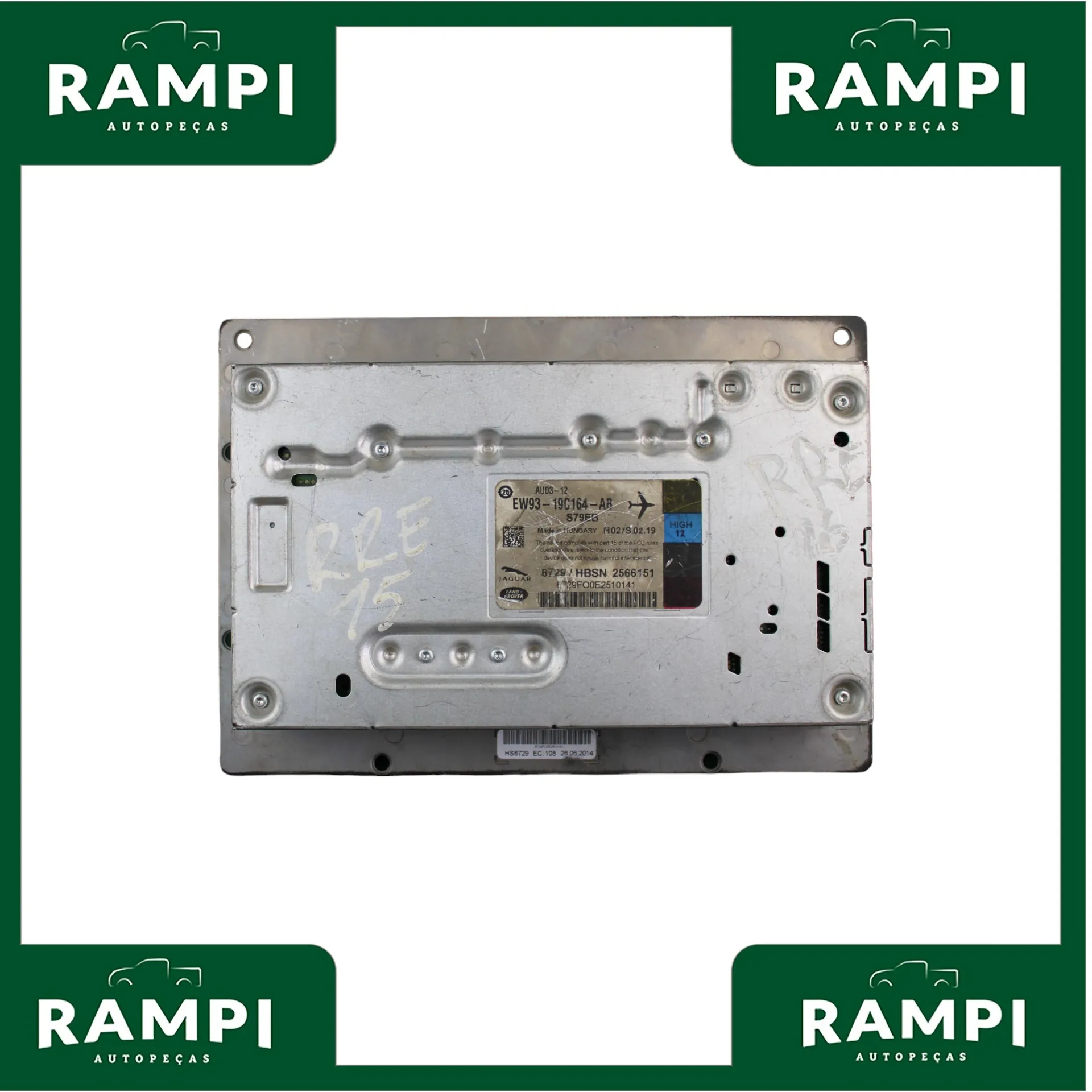 Módulo Central Amplificador Som Range Rover Evoque 2016 Ew9319c164ab