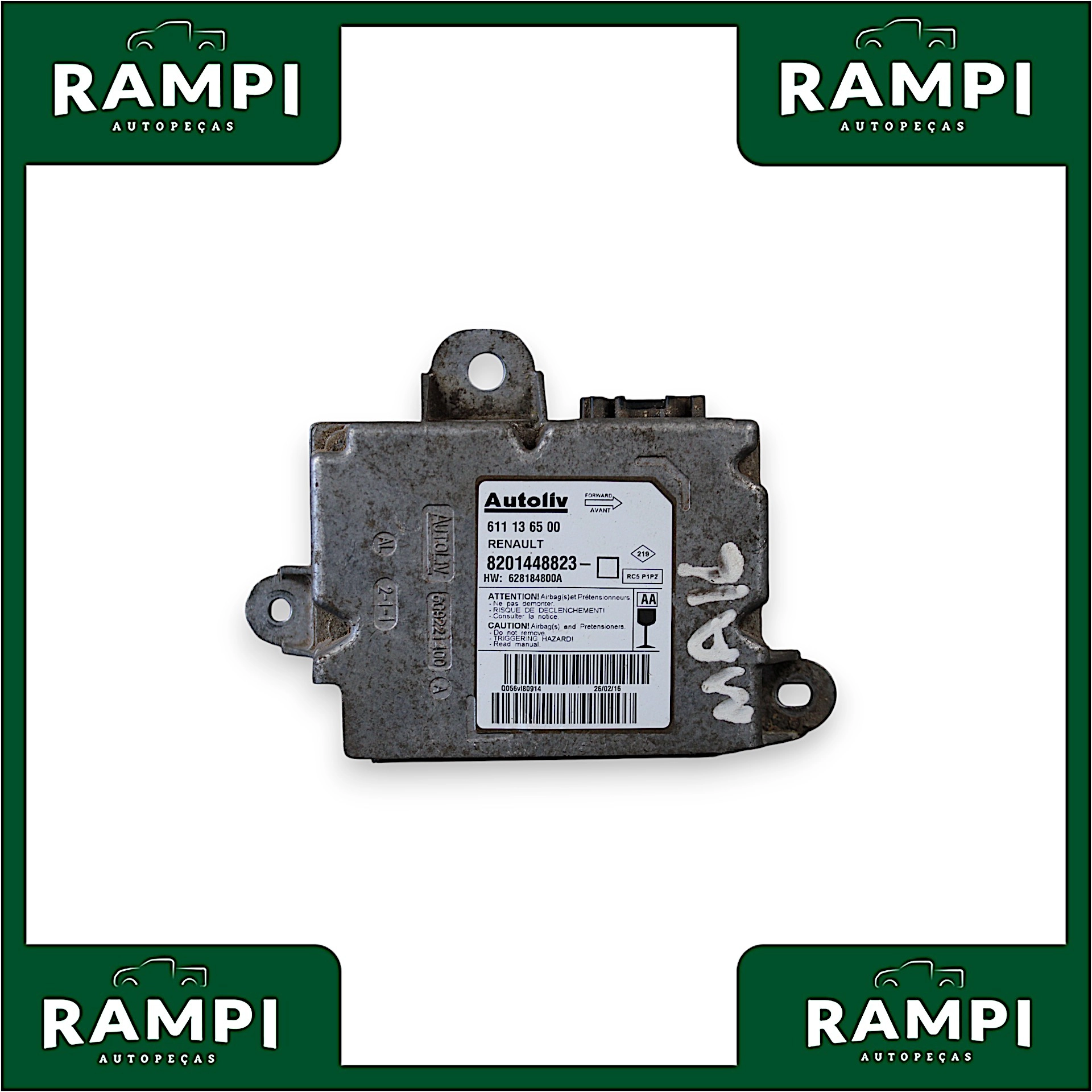Kit Airbag Com Bolsa Renault Master 2011 8201448823 (Sem capa do painel)