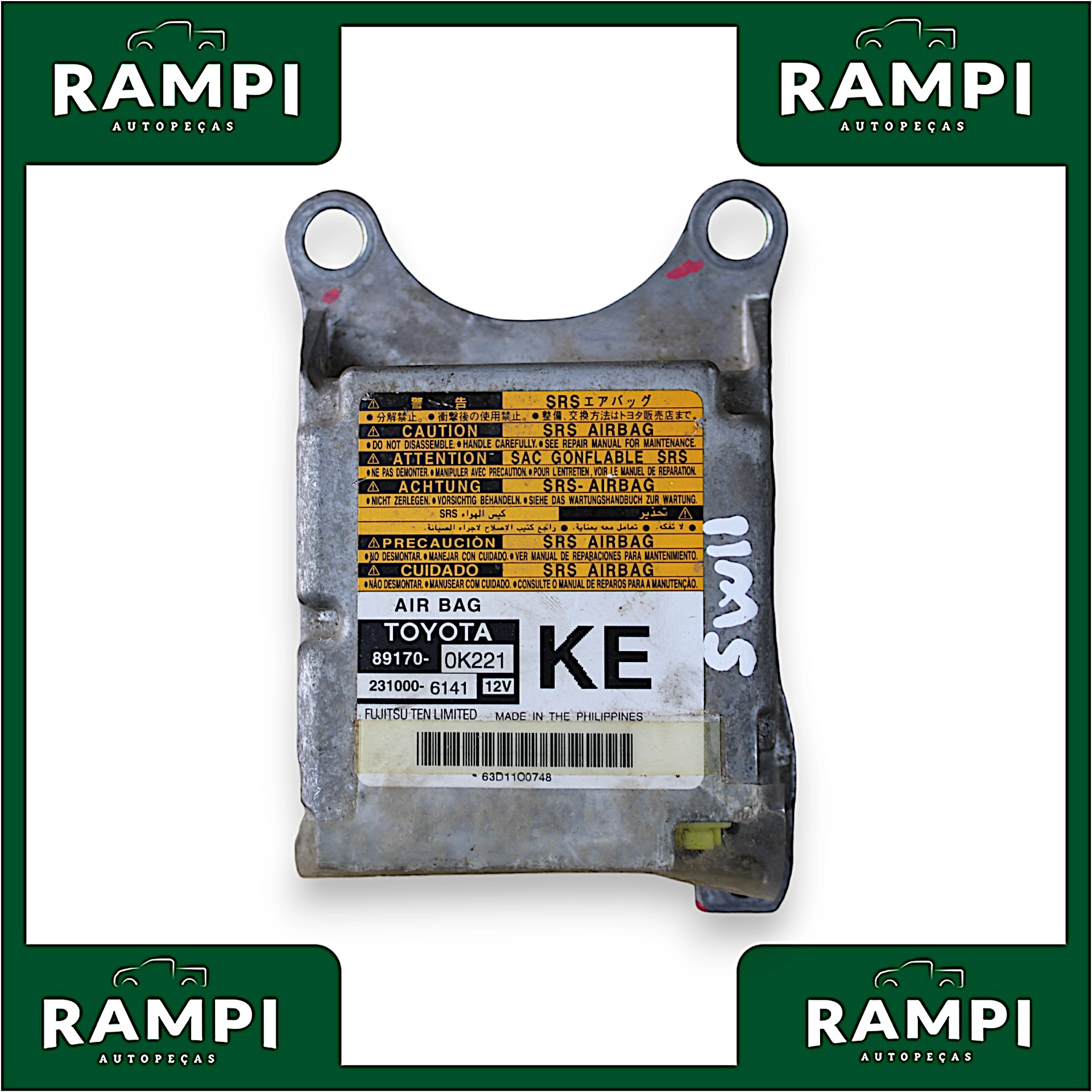 Kit Airbag Com Bolsa Toyota Hilux Sw4 2011 891700k221 