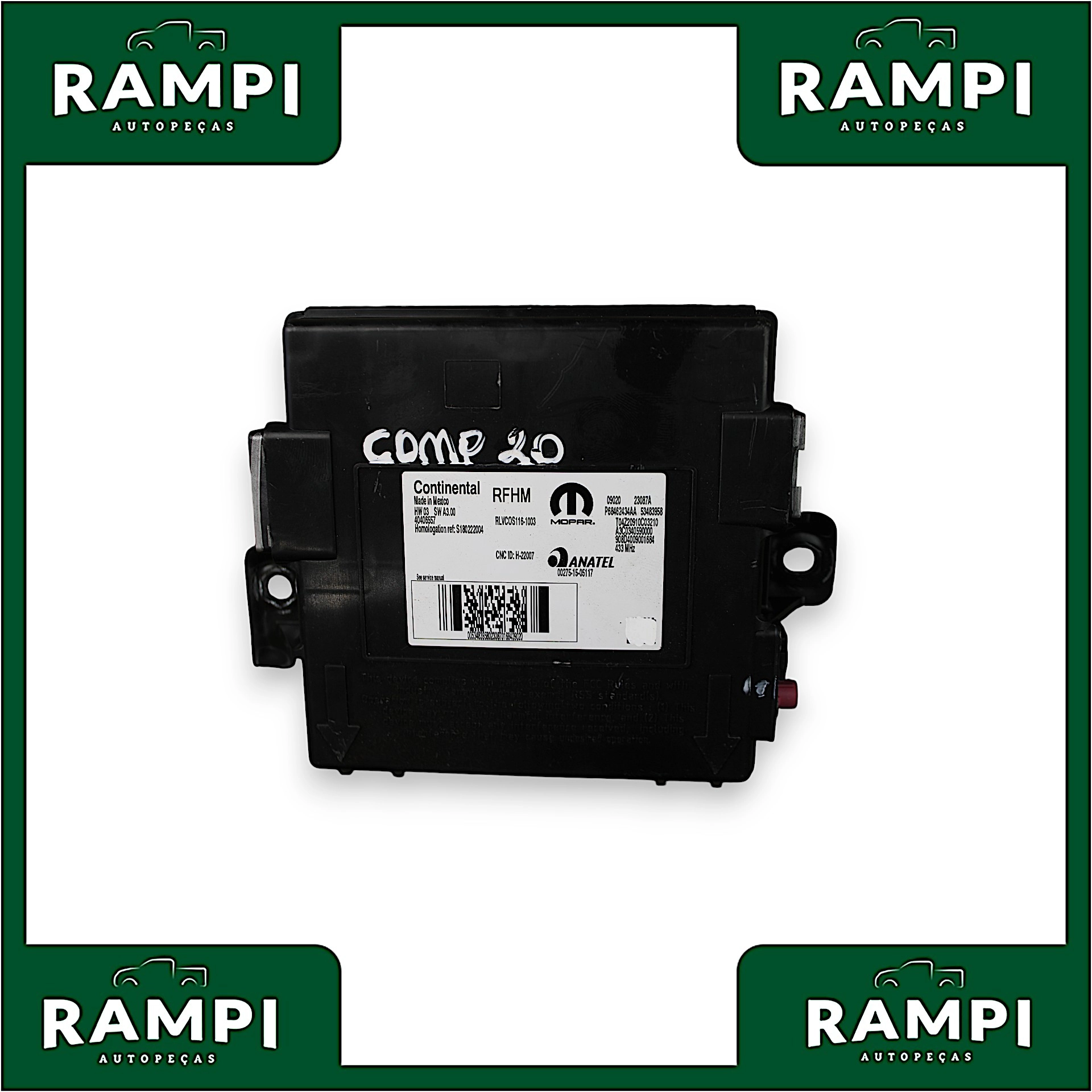 Kit Injeção Jeep Compass 2020 2.0 p68462434aa A0050329 46344602 A2c98028612