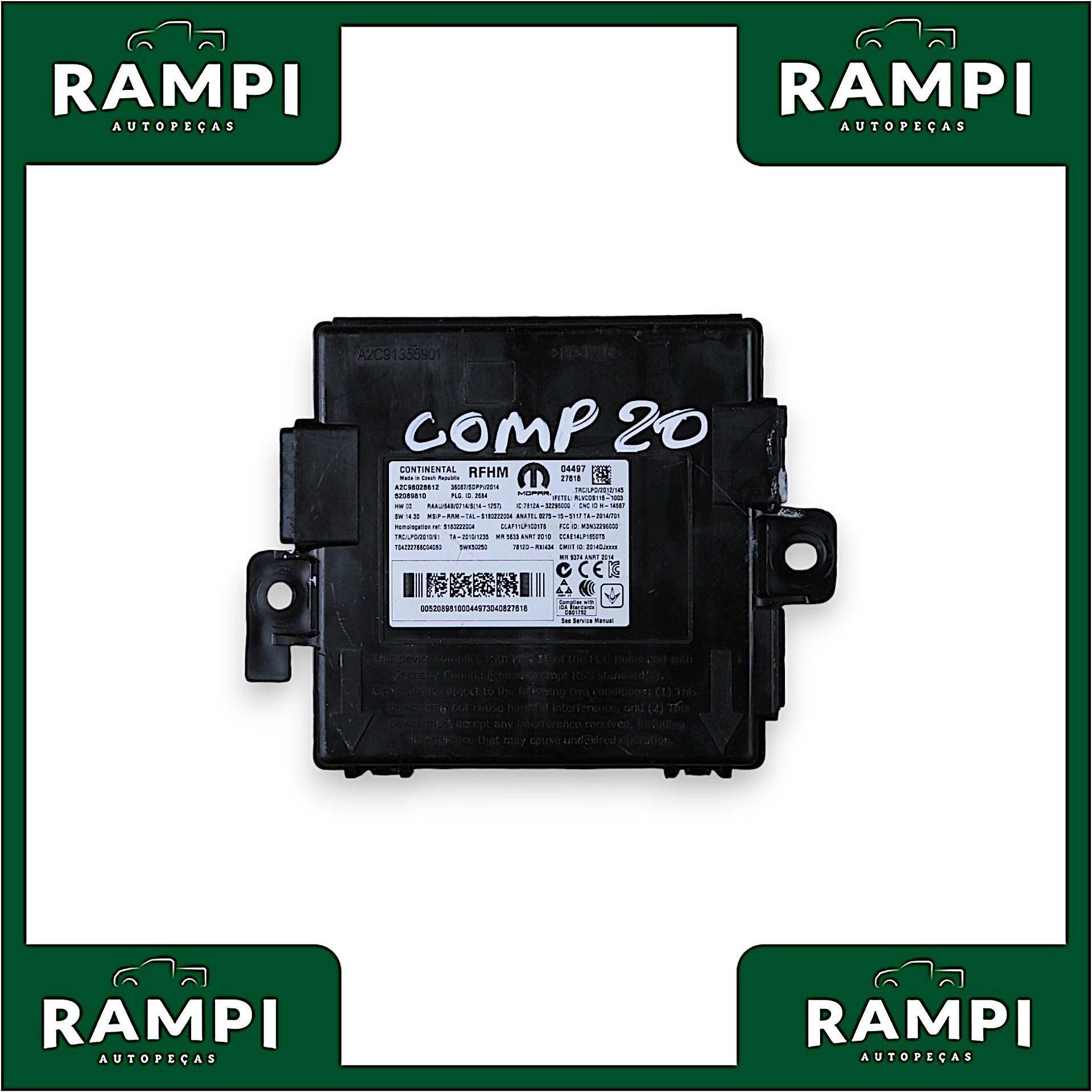 Kit Injeção Jeep Compass 2020 2.0 p68462434aa A0050329 46344602 A2c98028612