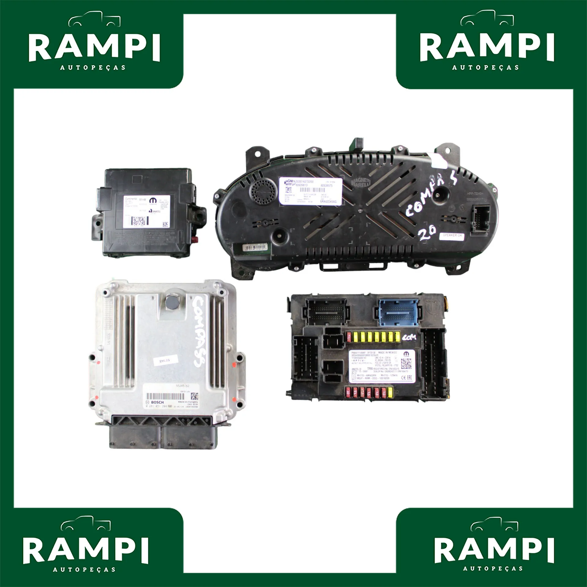 Kit De Injeção Compass 2020 2.0 Diesel Sem Chave 55265162 0281031204