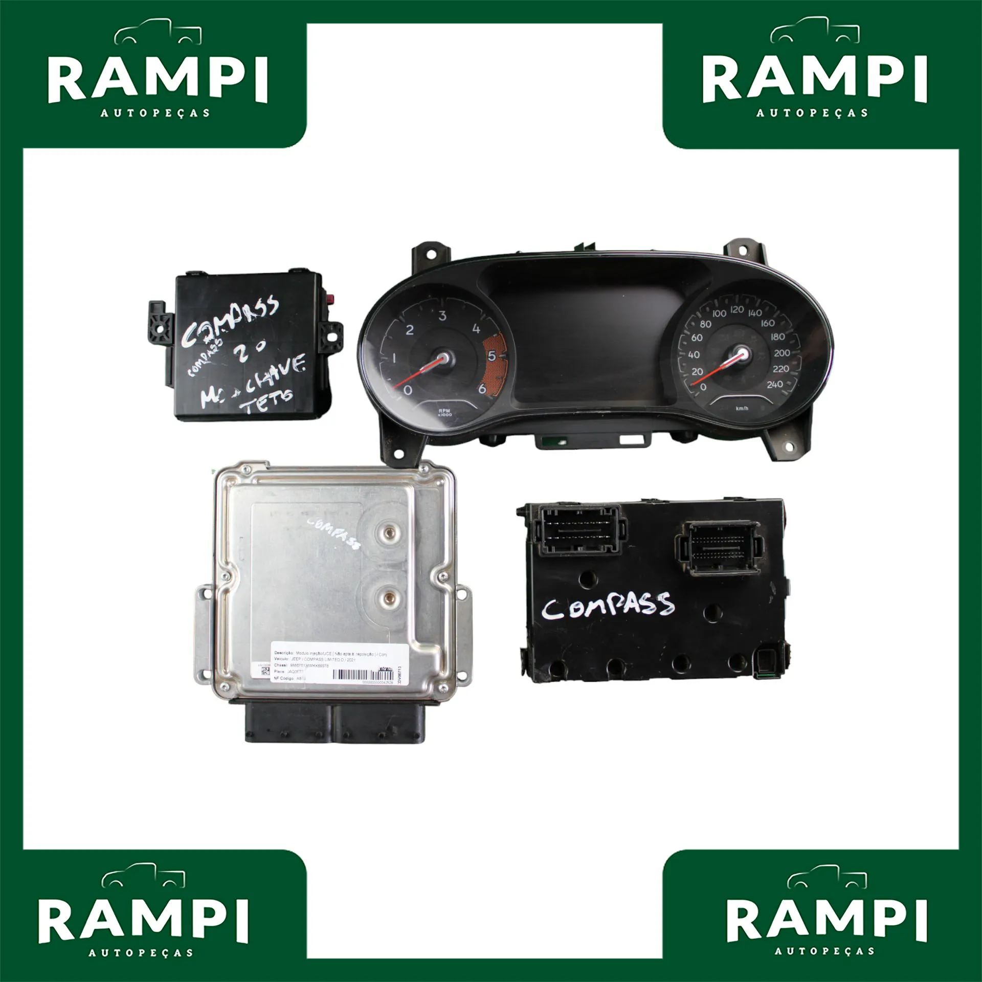 Kit De Injeção Compass 2020 2.0 Diesel Sem Chave 55265162 0281031204