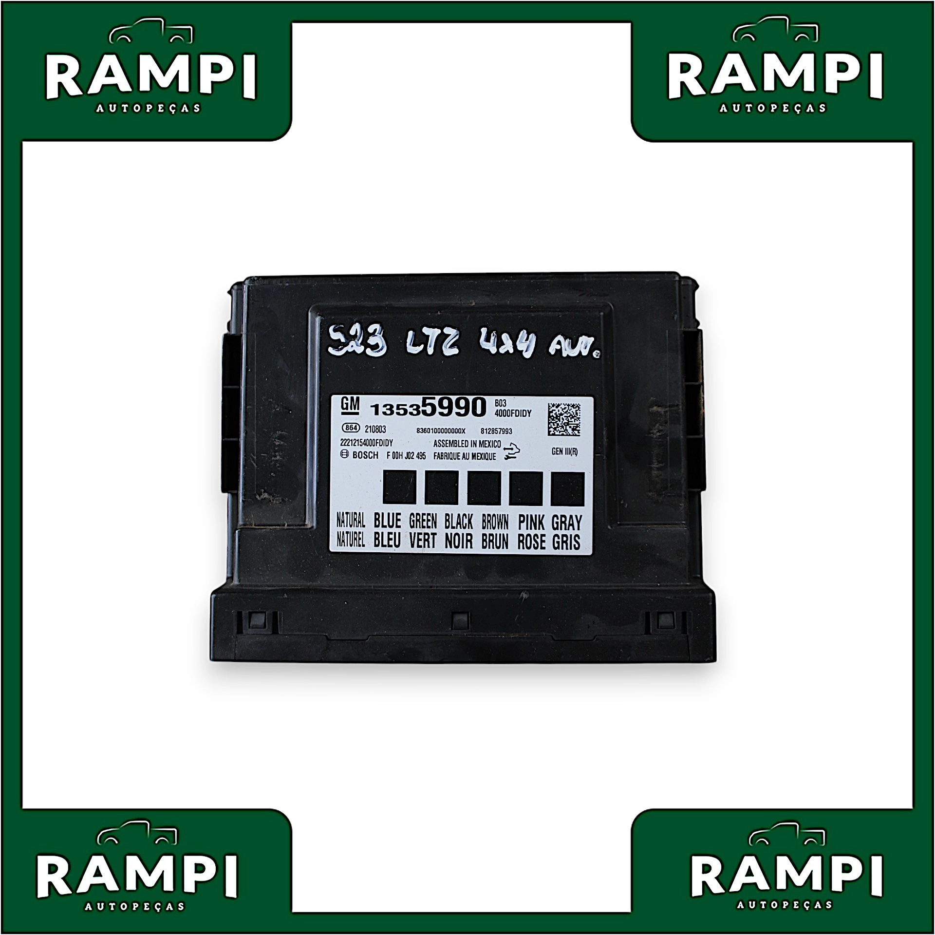 Kit Injeção GM S10 13535990 (Com Chave)