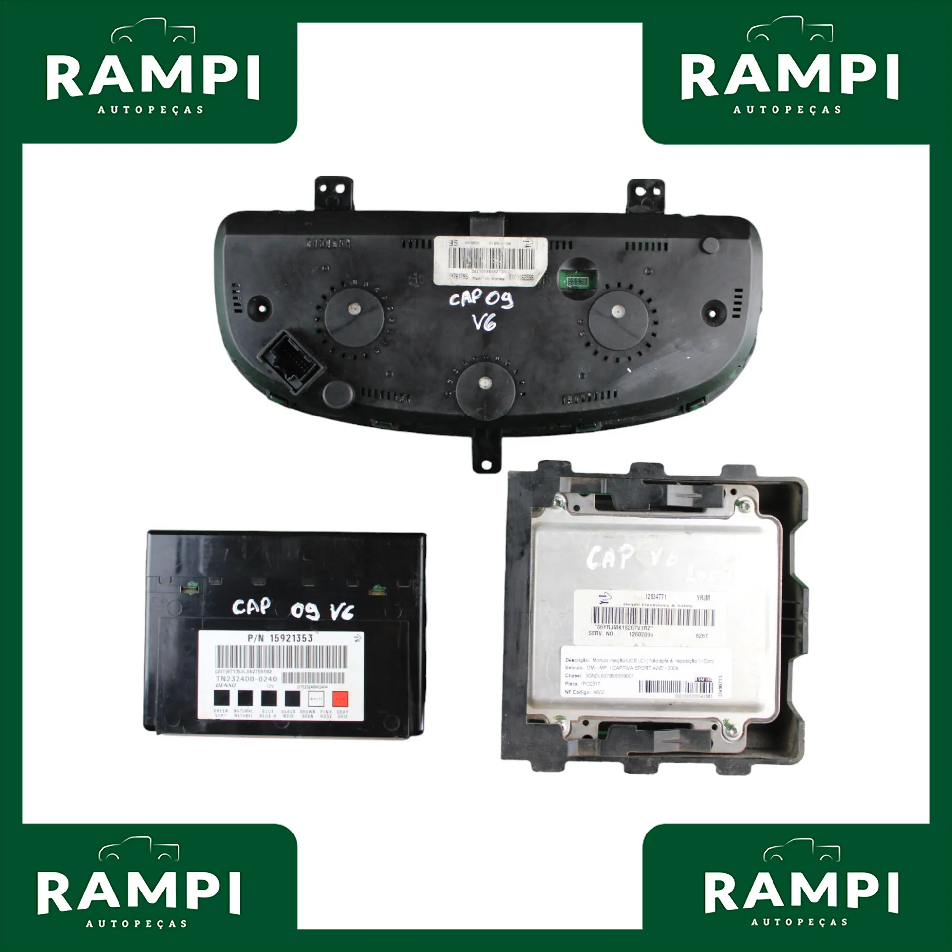 Kit De Injeção Captiva 2009 3.6 V6 Sem Chave 12624771 15921353