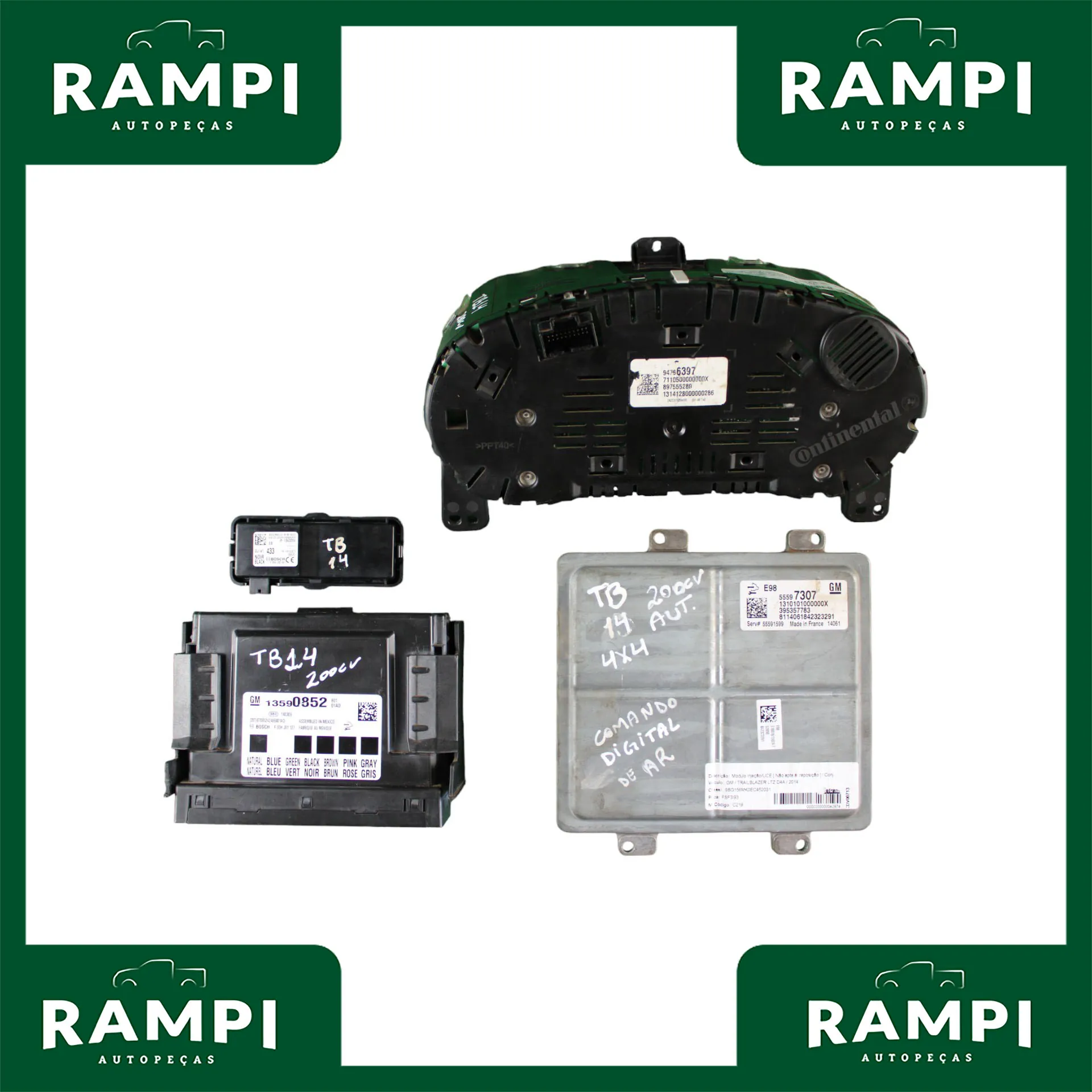 Kit De Injeção Trailblazer 2014 2.8 200cv Aut. Sem Chave 55597307 13590852