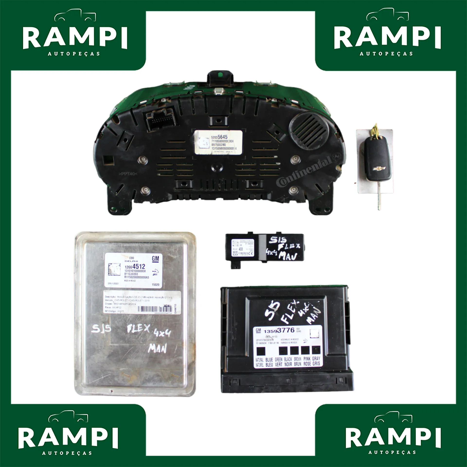 Kit De Injeção S10 2015 2.5 Flex Manual 12664512 13593776