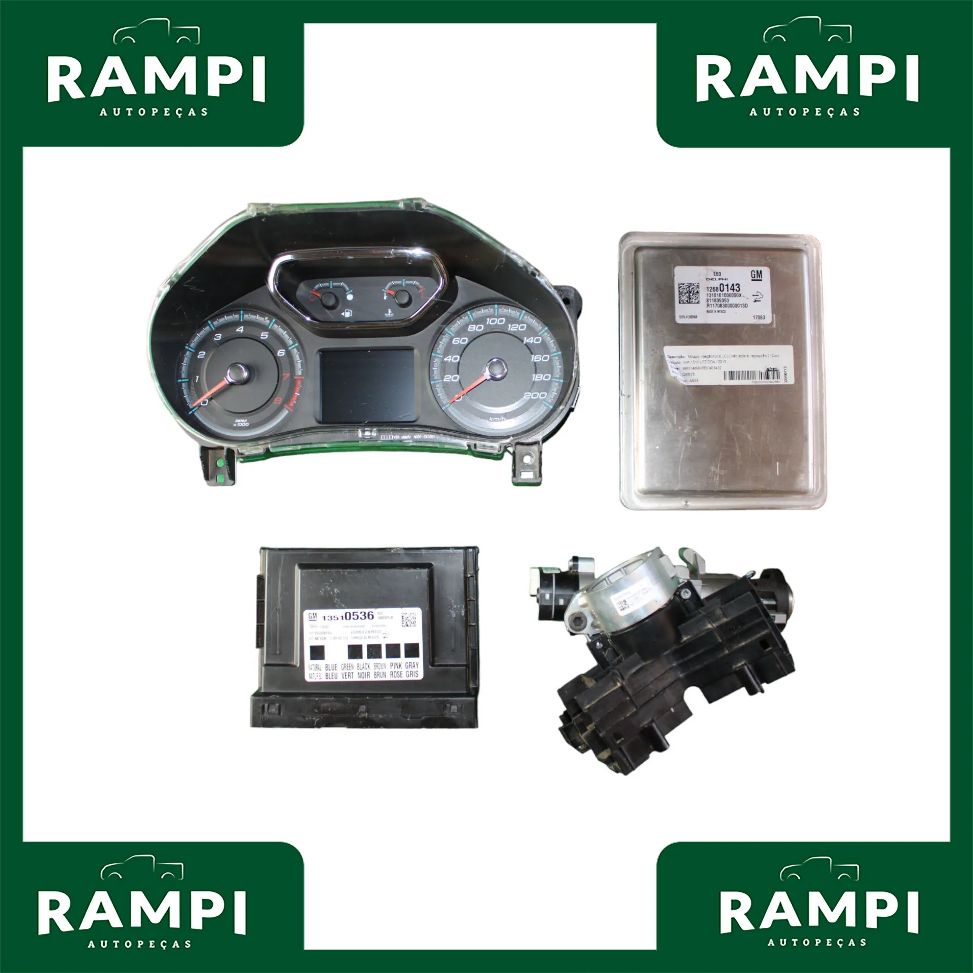 Kit De Injeção S10 2.5 Flex 2016 Sem Chave 12680143 13510536