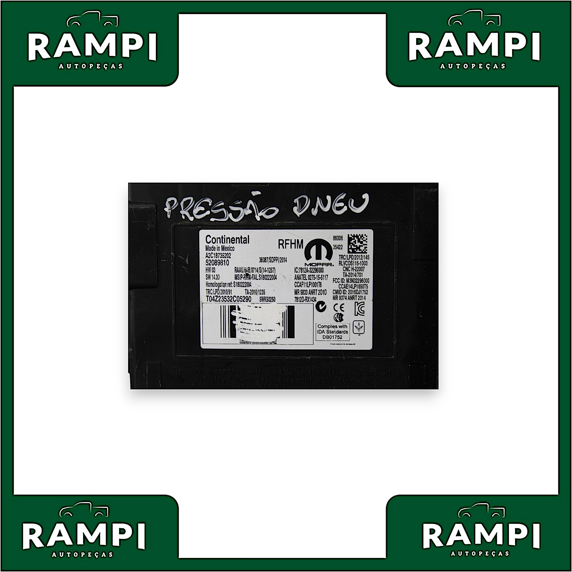 Módulo PressãoPneu Fiat Toro 2.0 2024 52089810