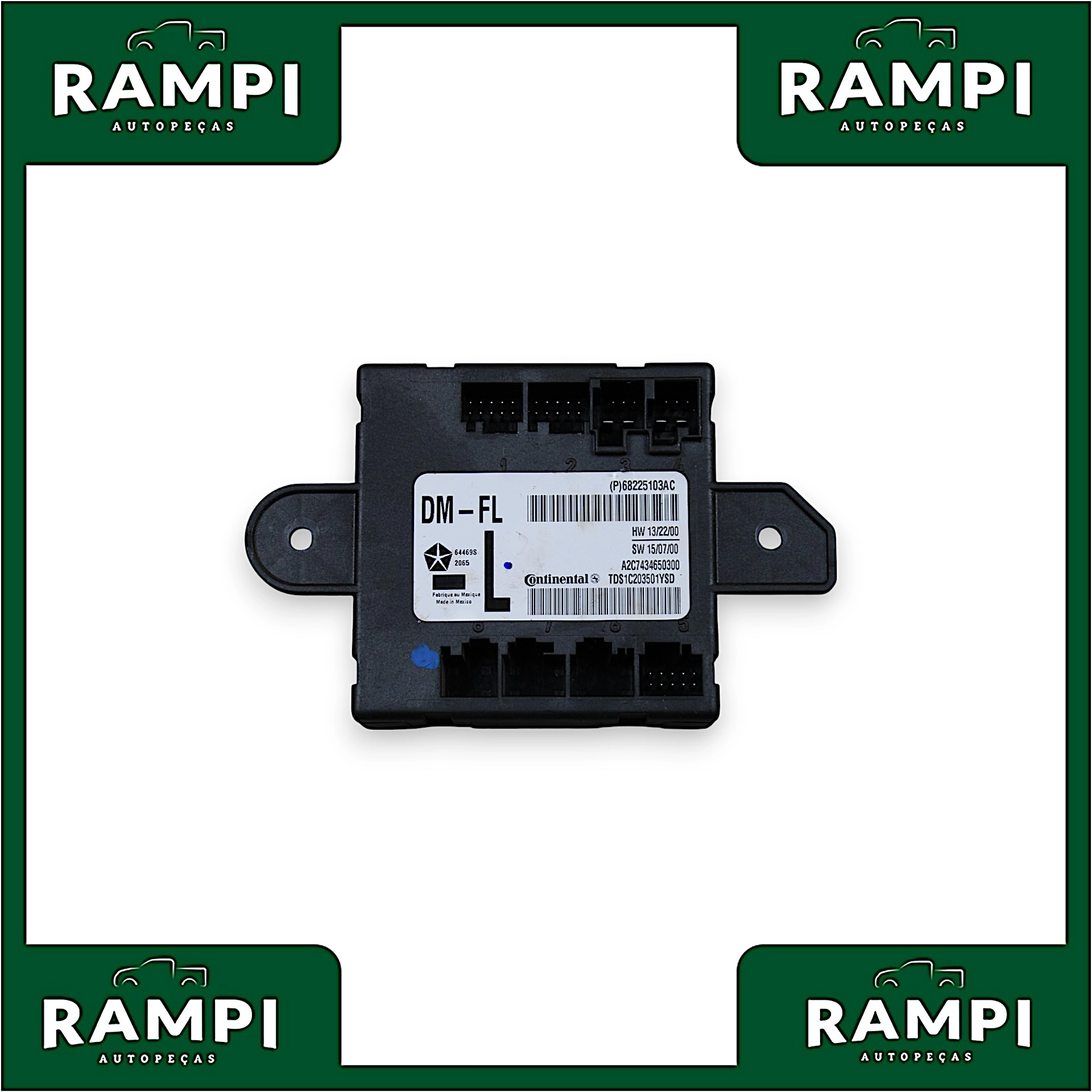 Módulo Controle Porta Dianteira Esquerda Dodge RAM 2016 6.7 p68225103ac