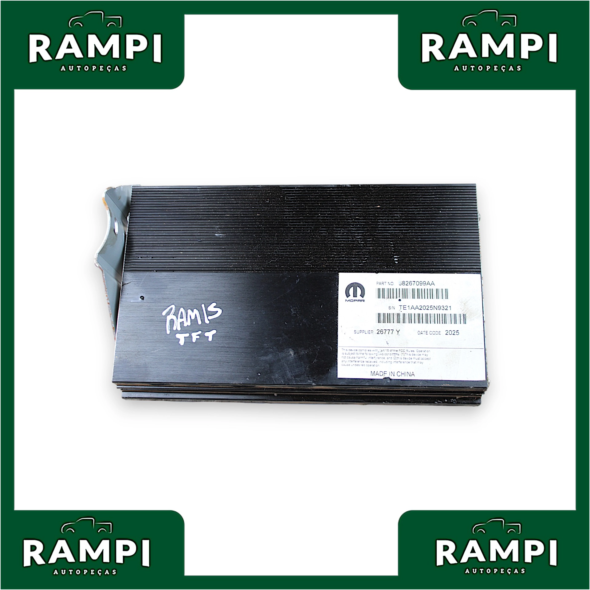Amplificador Rádio Mopar Dodge RAM 2015 68267099AA