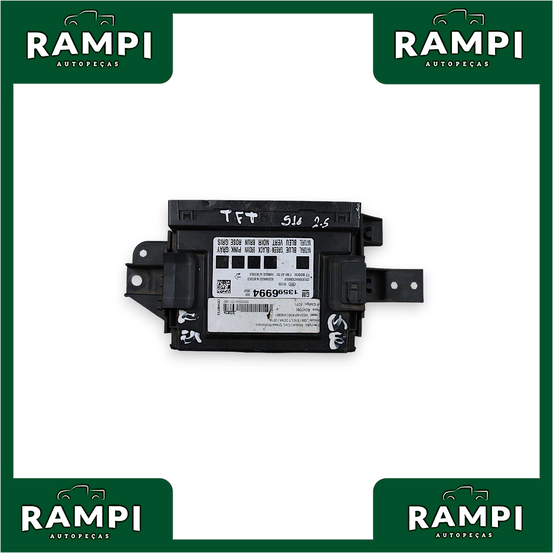 Kit Injeção Com Chave GM S10 2016 2.5 12673585 13596994 52035646
