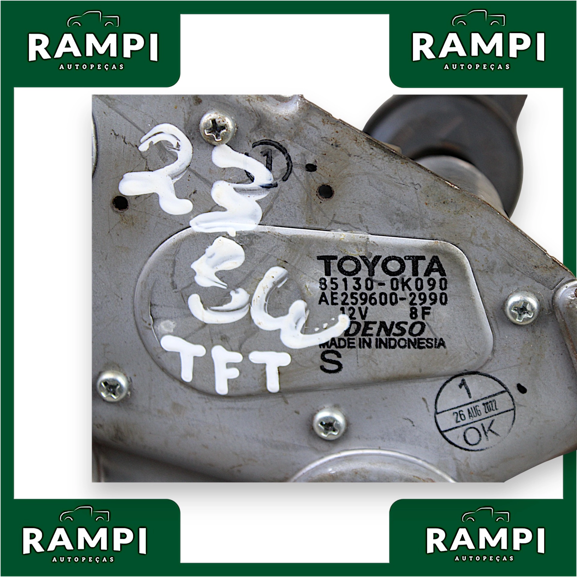Motor Limpador Traseiro Toyota Hilux Sw4 2023 2.8 851300k090