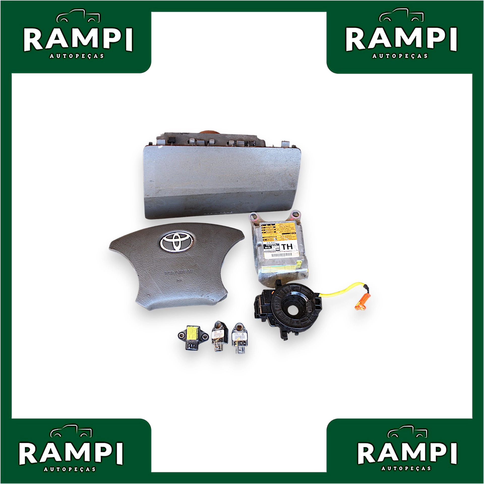 Kit Airbag Com Bolsa Toyota Hilux SW4 2011 3.0 Diesel 891730k010 706001806l 891700k130 082710D0