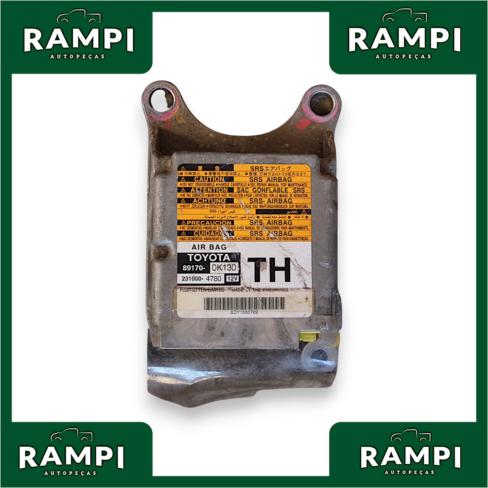 Kit Airbag Com Bolsa Toyota Hilux SW4 2011 3.0 Diesel 891730k010 706001806l 891700k130 082710D0