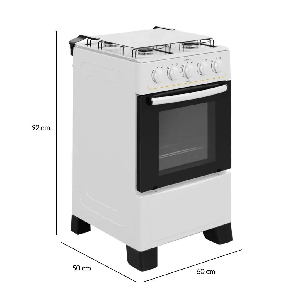 Fogão 4 Bocas Manual Branco Ares com Forno 50 Litros | Realce