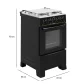 Fogão 4 Bocas Preto Ares Plus com Forno 50 Litros | Realce