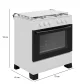 Fogão 5 Bocas Branco Hera com Forno 94 Litros | Realce