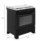 Fogão 5 Bocas Preto Hera com Forno 94 Litros | Realce