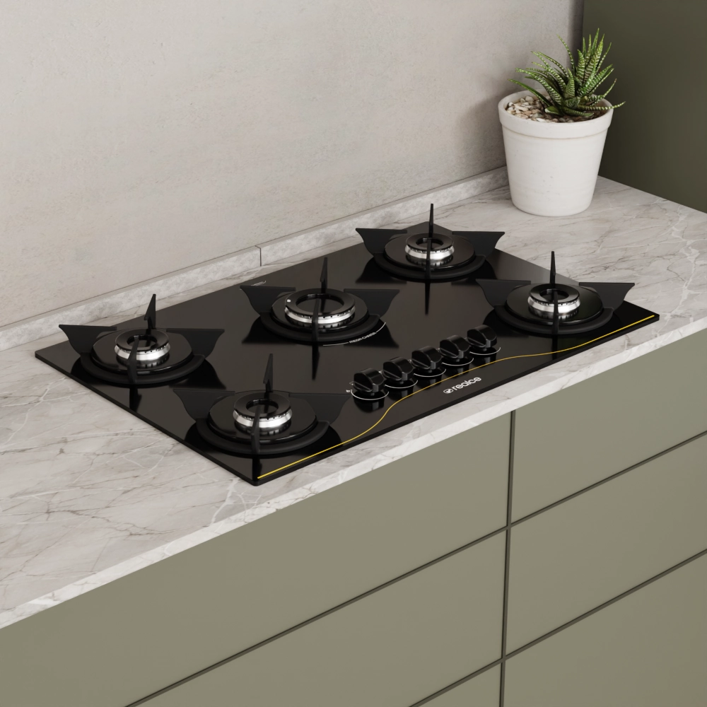 Cooktop 5 Bocas Mega Chama | Realce