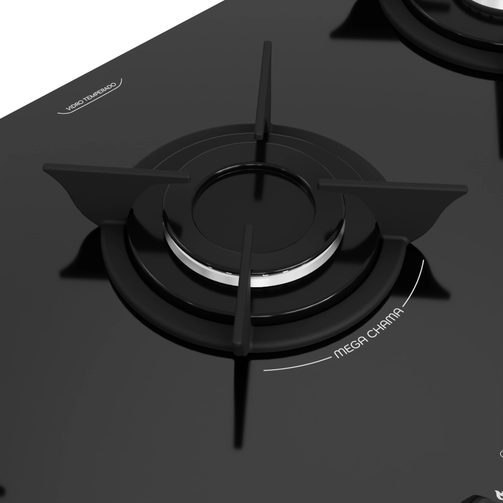 Cooktop 5 Bocas Mega Chama | Realce