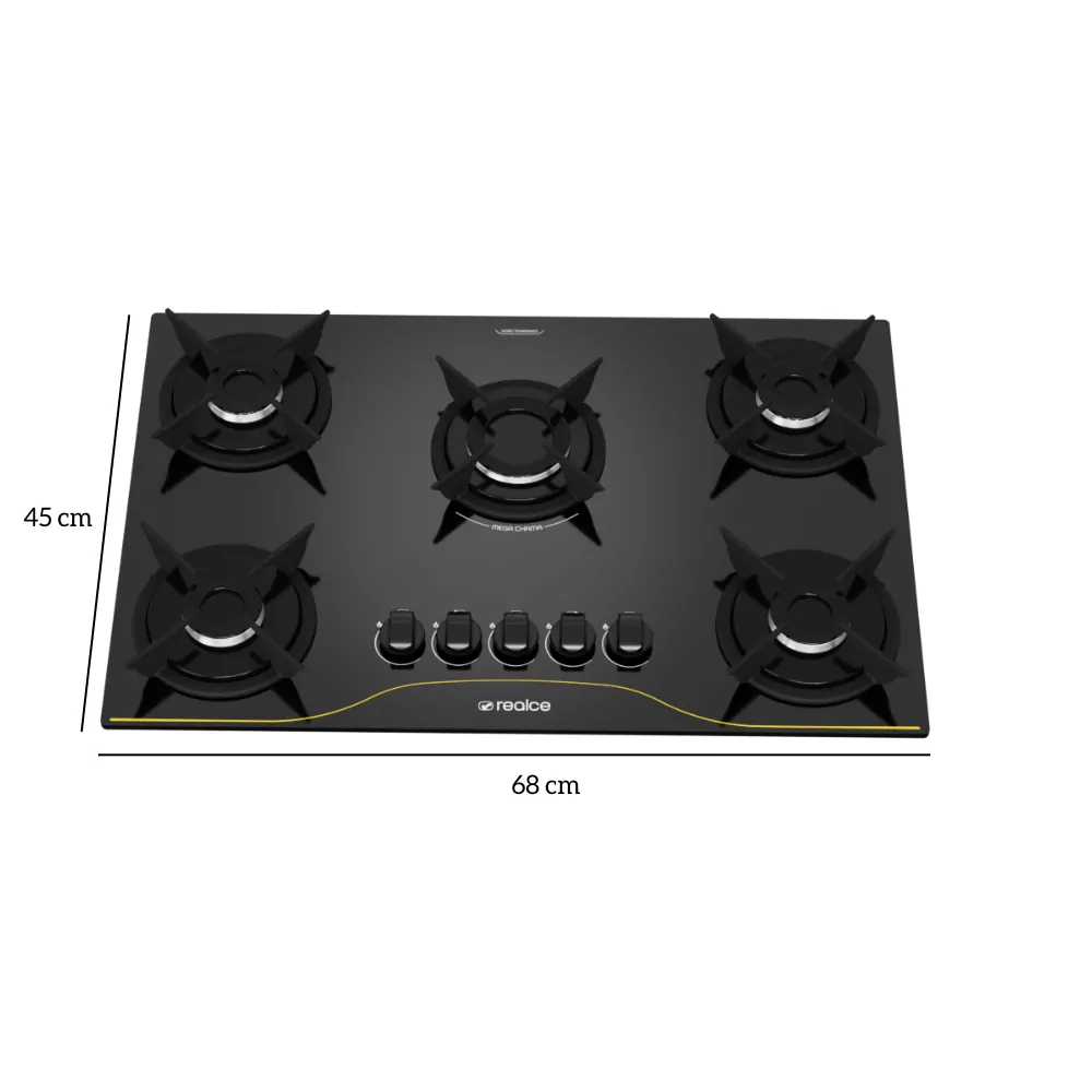 Cooktop 5 Bocas Mega Chama | Realce