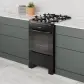 Fogão Smart Glass 4 Bocas Preto