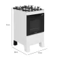 Fogão Realce Premium Glass 4 Bocas Branco com Mesa de Vidro
