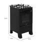 Fogão Realce Premium Glass 4 Bocas Preto com Mesa de Vidro